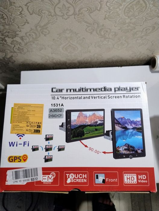 Магнітола android  1 din .з поворотним екраном 10 ,1 ,.
