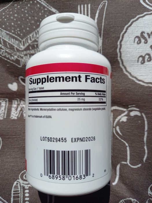 Natural Factors Zinc Chelate 25 мг хелатний цинк хелат 90 таб