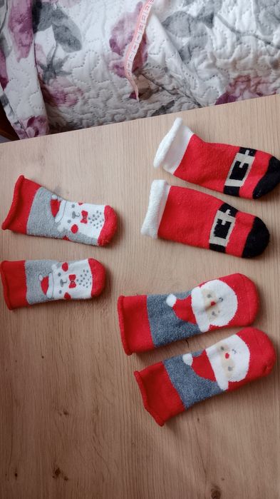 Skarpetki świąteczne dla noworodka 0-3 miesięcy