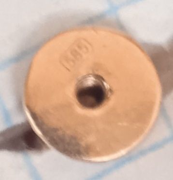 Гвоздики зол 585 подвеска рубин 3 грм