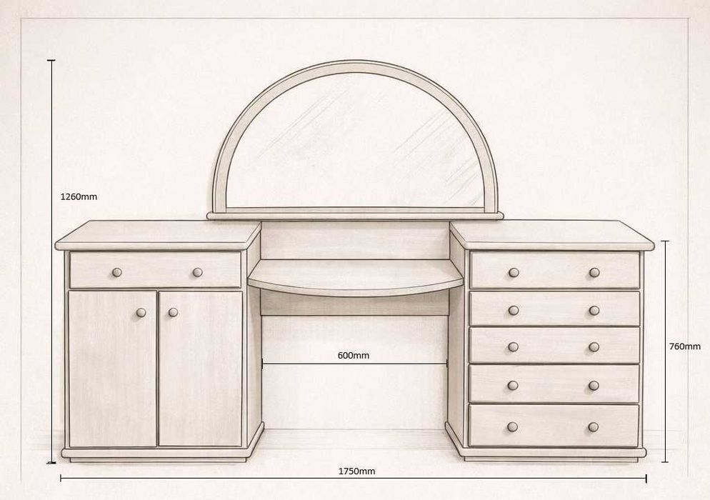 Toaletka „Florida” z lustrem - Swarzędzkie Meble