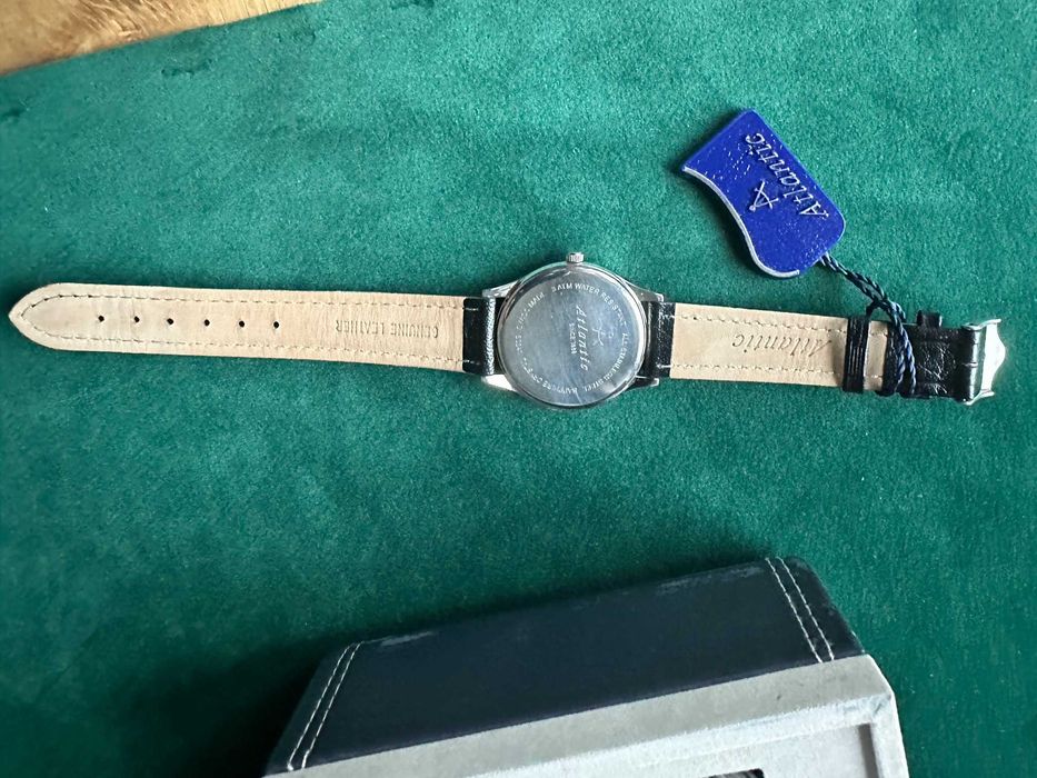 Zegarek Atlantic Seabase Stalowy z czarną tarczą, nowa bateria i pasek