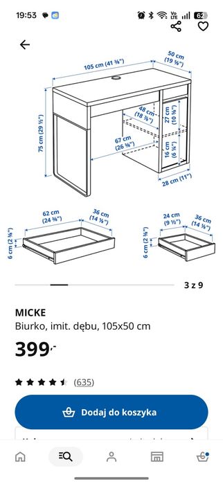 Biurko ikea Micke