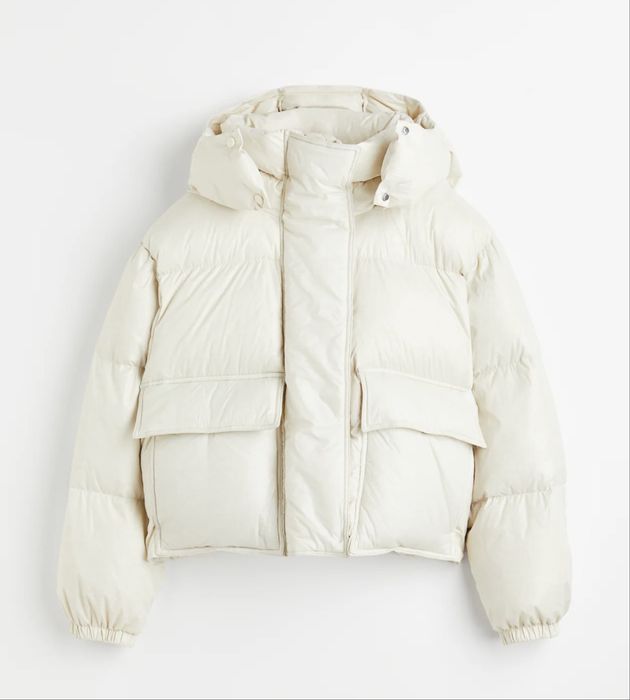 Куртка пуховик H&M Premium Selection в кремовому кольорі