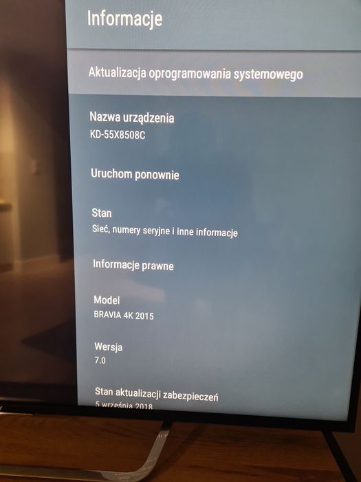Telewizor Sony bravia KD-55X8508C