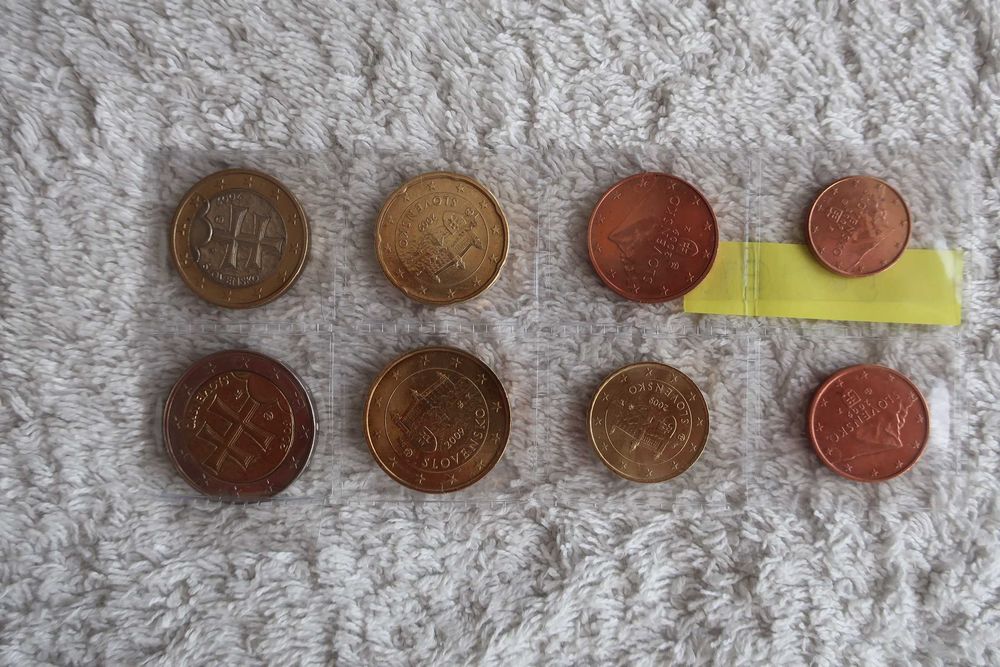Set Moedas EURO Coins UNC - ESLOVÁQUIA 2009
