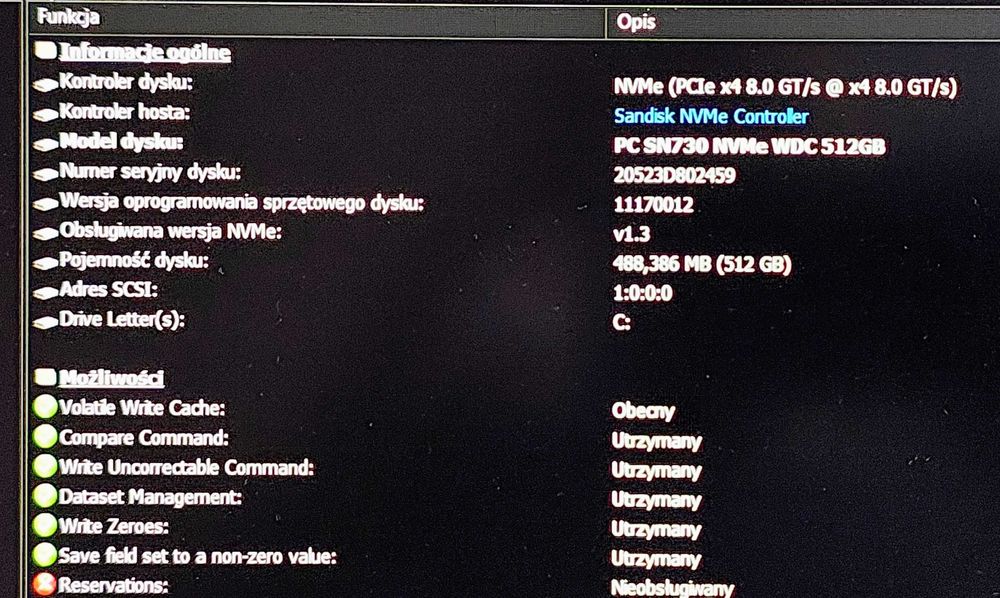 Dysk SSD WD Western Digital 512GB PC SN730 M.2 NVMe 2280