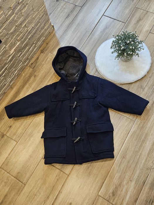 Elegancki Płaszczyk Chłopięcy Granatowy 104 cm