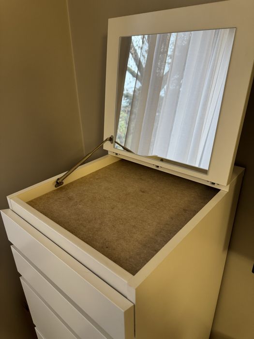 IKEA MALM komoda slupek 6 szuflad biala