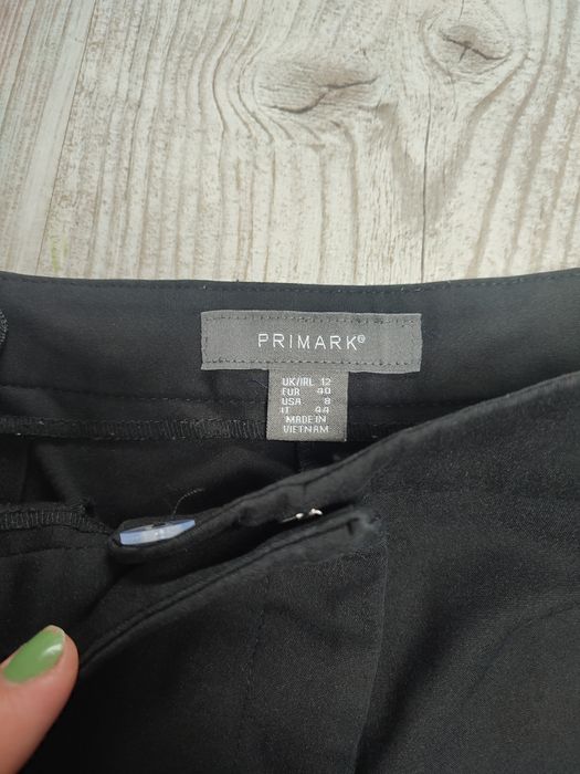 Primark 40 L 38 M spodnie damskie lampas eleganckie czarne chinosy