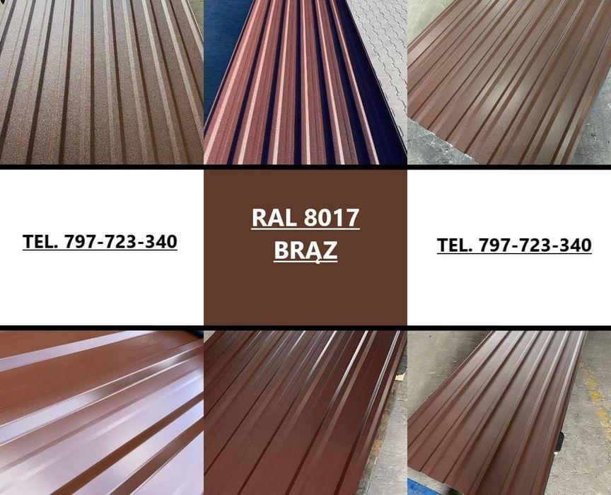 Blacha trapezowa T18 kolor BRĄZOWY RAL 8017 dostawa na cały kraj!