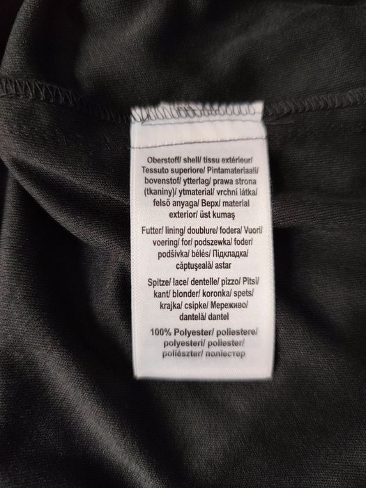 Suknia balowa czarna ze srebrnym, cekiny, tiul, r.42