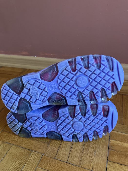 Kalosze dziewczece 30 31 ok 21 cm polskie Demar fioletowo różowe serca