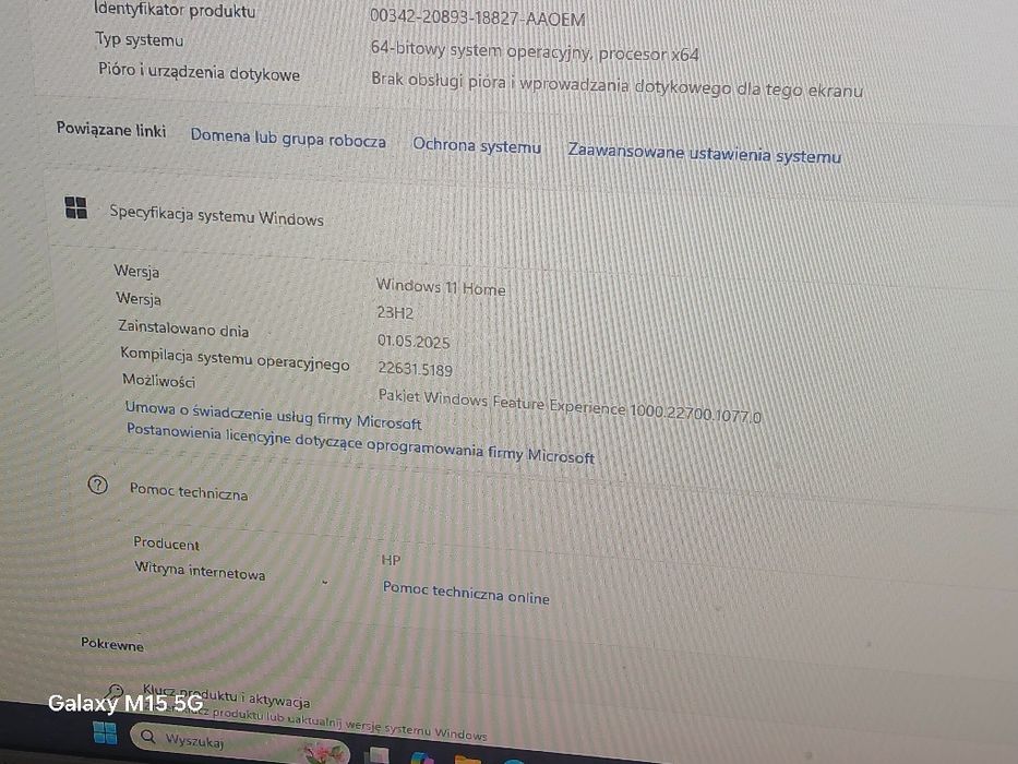 Komputer hp all-in-One ryzen 3. 5000 series