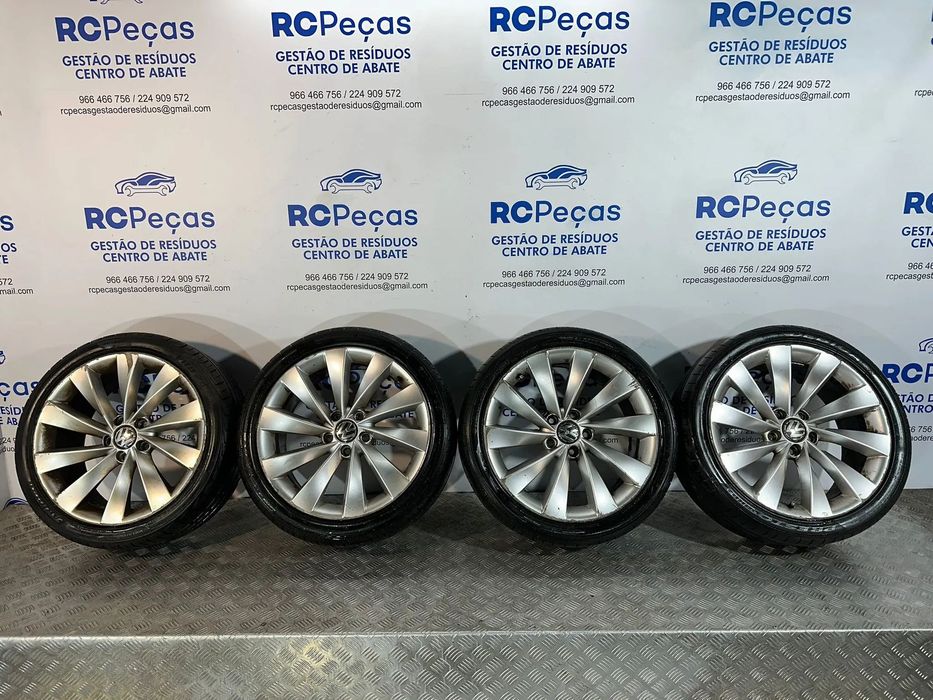 .Conjunto Jantes 18 Interlagos Originais VW Volkswagen 5x112 8J ET41 3C8601025D