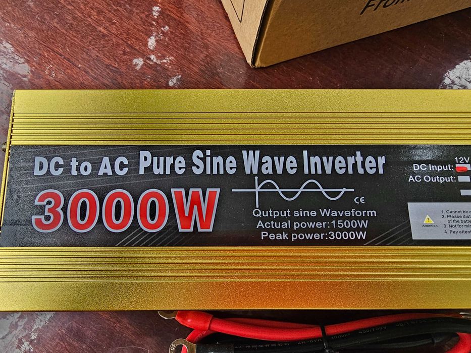 Інвертор (перетворювач напруги) 12в-220в чистий синус 3000W