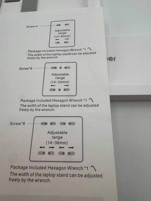 Stojak na tablet laptop białty 3 półki