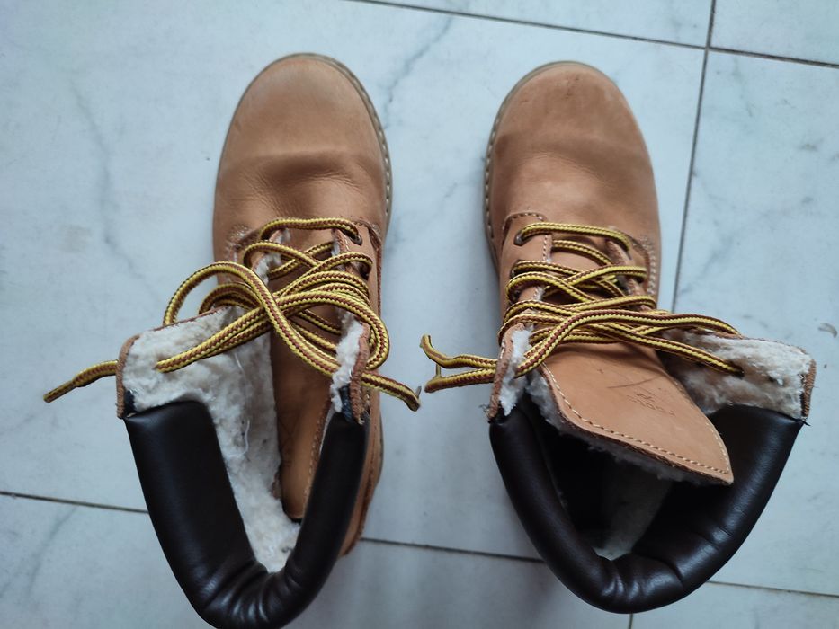 Roots original beżowe timberki  buty trapery r.35