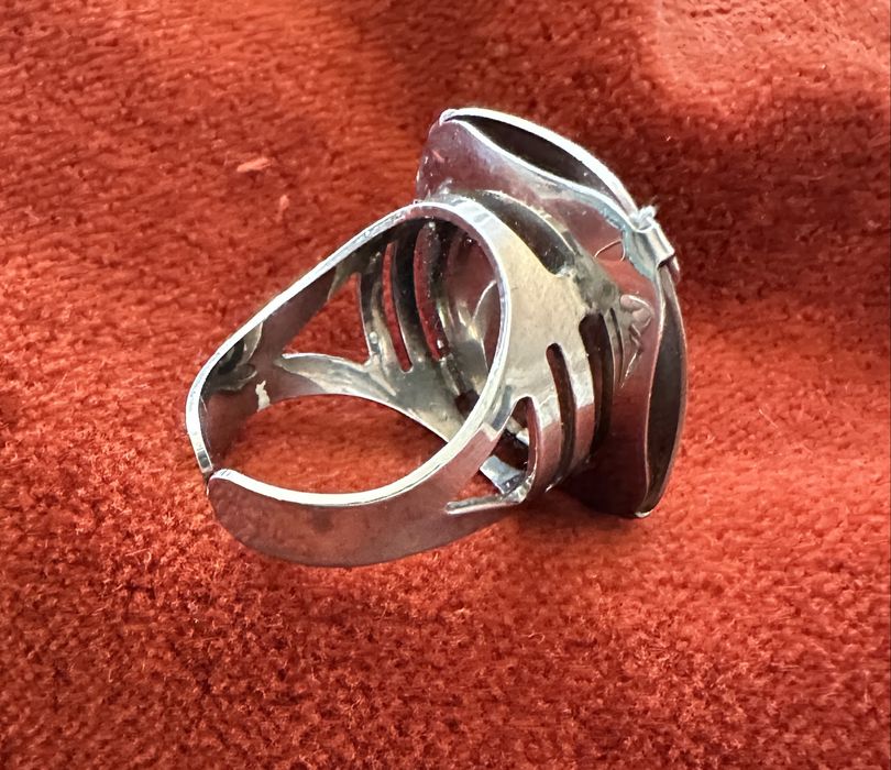 Anel em prata marcada