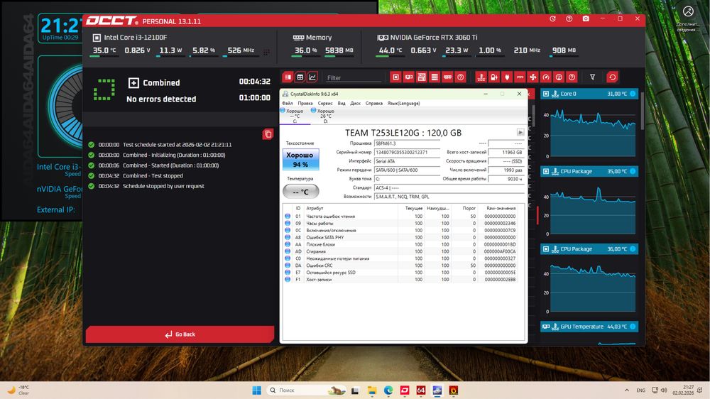 Потужний ігровий ПК / RTX 3060 Ti / intel 12100F / 16 GB RAM