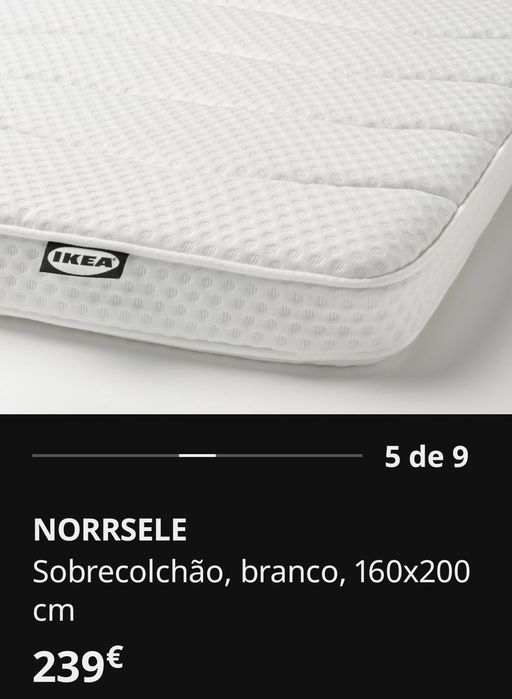 Topper Sobrecolchão Ikea Norselle 160x200 Topper