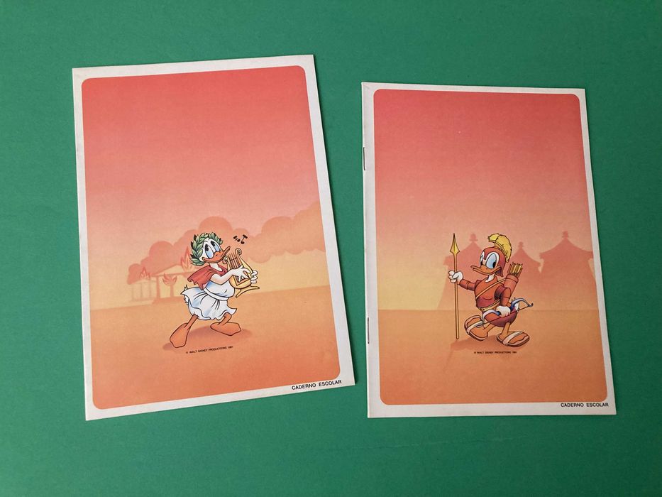 Colecção 8 Cadernos Escolares 50 Anos Pato Donald Ambar Anos 80