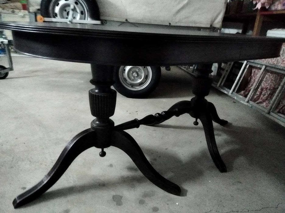 Conjunto de sala em madeira maciça – móvel, mesa e 6 cadeiras