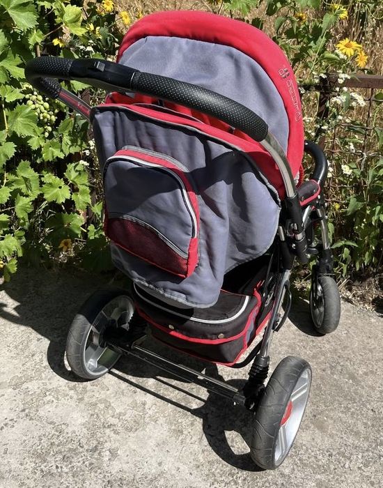 Дитячий червоний візочок детская каляска, rally quatro, Ідеальний стан