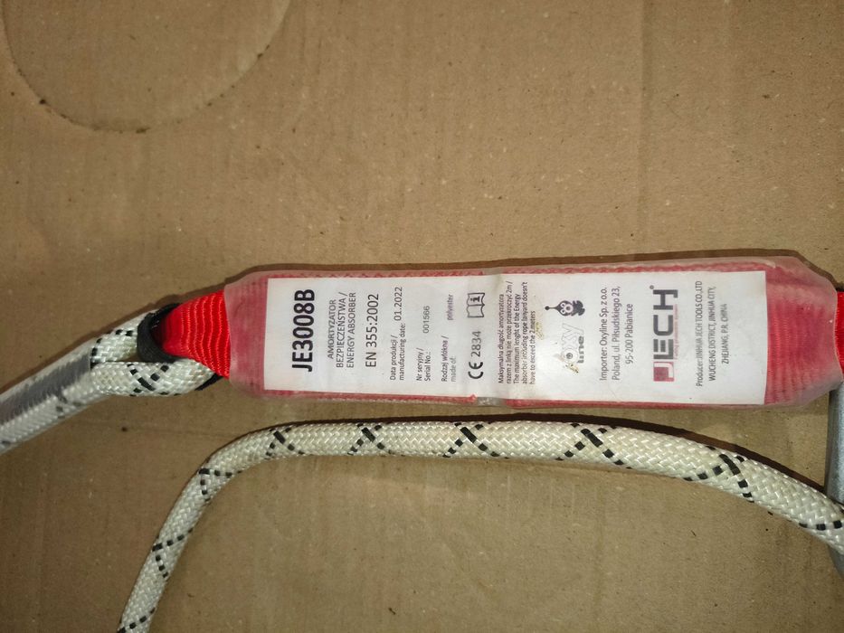 Zestaw asekuracyjny do prac na wysokości szelki plus amortyzator