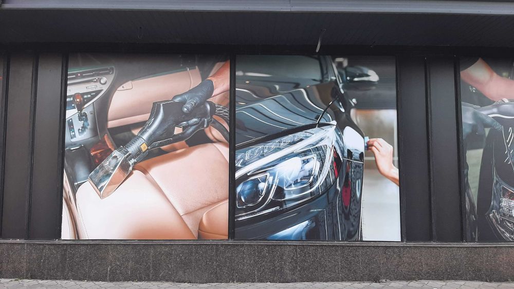 Широкоформатная печать на баннере, пленке. Реклама на магазин, на АВТО