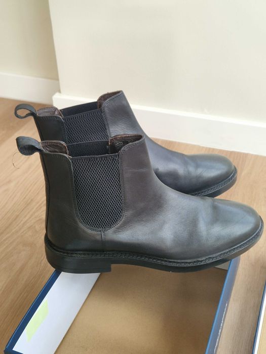 Botins UNISEXO Dustin NOVOS, pele preta, tamanho 41