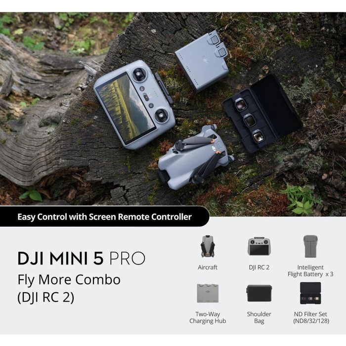 Dji mini 5 pro( combo fly more, 3 bateria