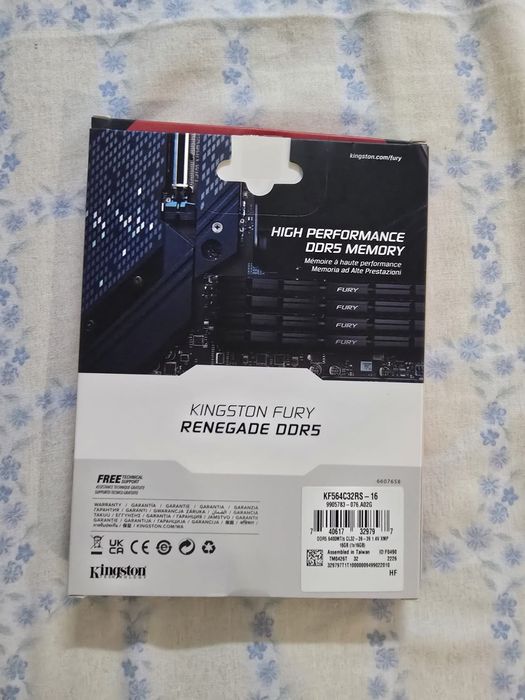 Memória Kingston Fury Renegade 2x16gb 32gb  6400mhz Cl 32