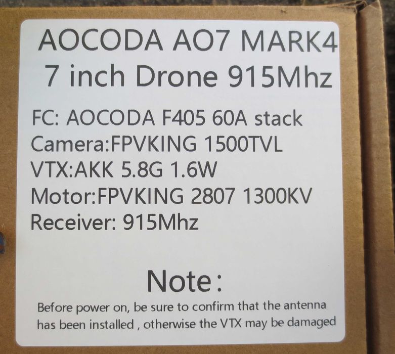 FPV дрон PNP F405 FC, 60A,5,8G,915Mhz ELRS.  Модуль передатчика.