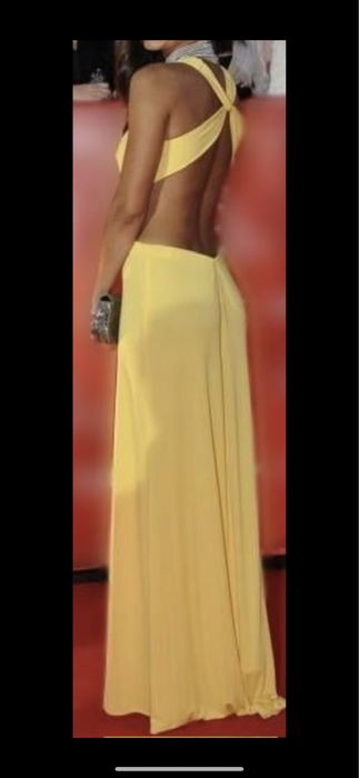 Vestido amarelo BCBG