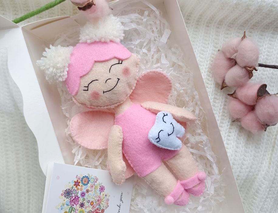 Лялька текстильна Зубна фея, інтер'єрна іграшка, подарунок для дівчат