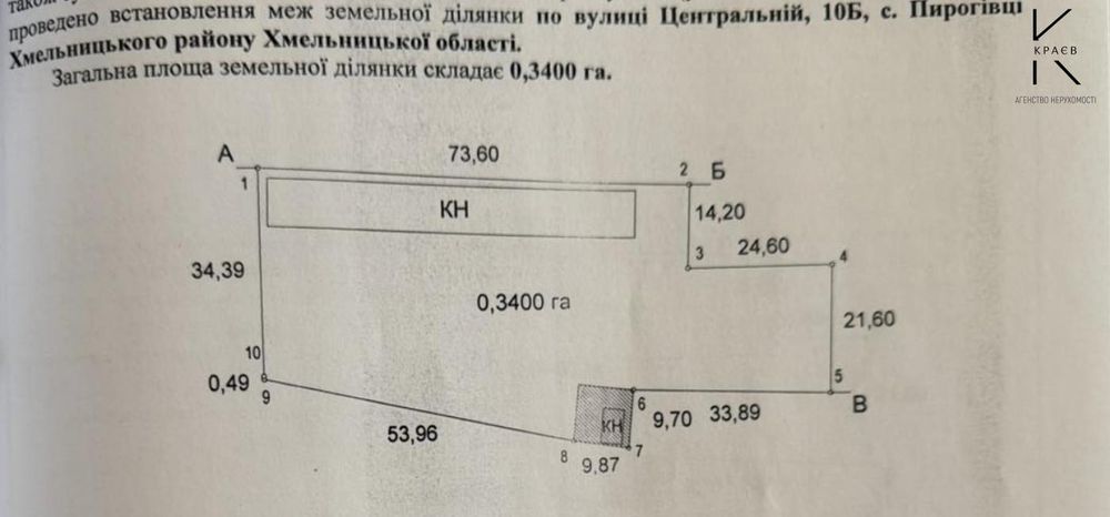 Продаж Фасадної ділянки с. Пирогівці