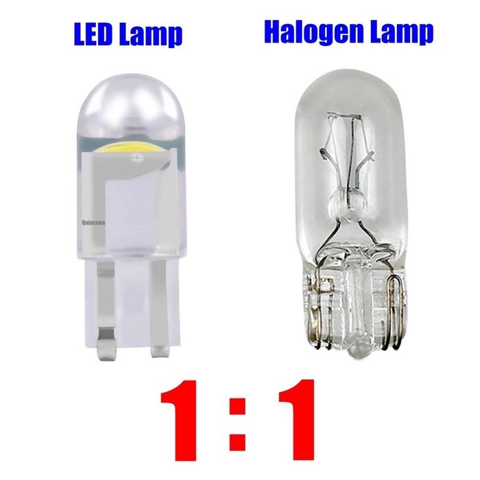 Led T10 w5w 12v - 24v sem canbus várias cores