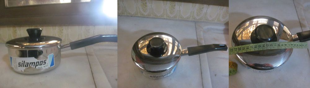 Caçarola e fervedor em inox + fervedor e tacho em alumínio