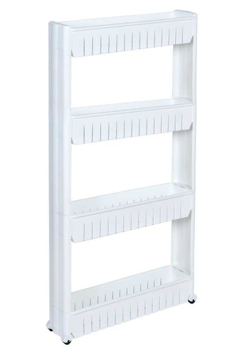 Regał kuchenny łazienkowy 4 poziomy biała OSMERA