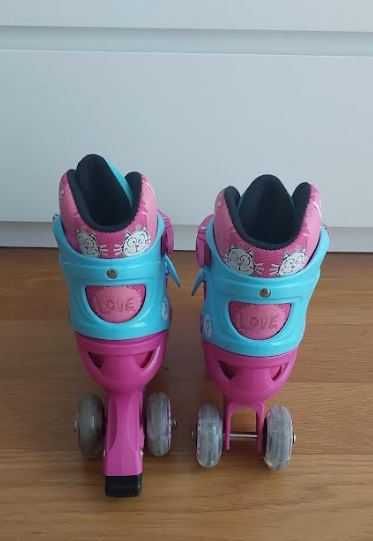 Patins menina com luzes nas rodas