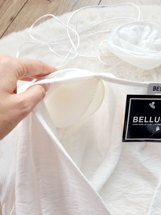 Biała koszula z różą Belluci xs