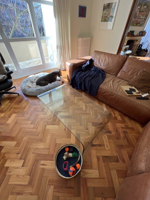 Mesa vidro curvado - design de luxo (estilo Roche Bobois ou Fiam)