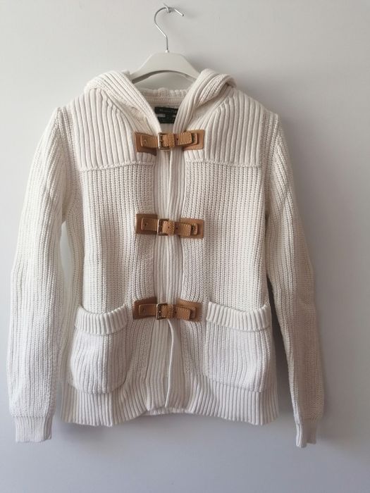 Casaco branco de seda algodão Massimo Dutti