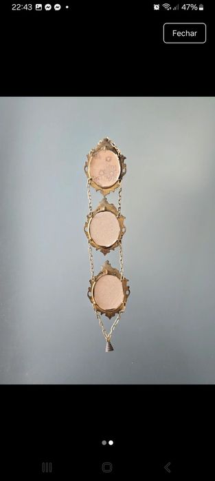 Moldura tripla vintage metal