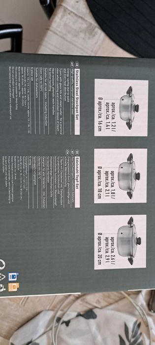 Conjunto de tachos em inox para todo o tipo de fogões