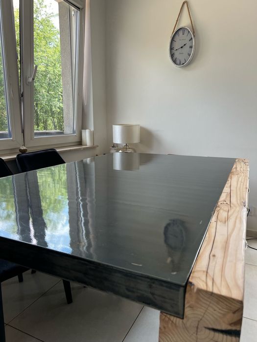 Stoł do jadalni STAL/ DREWNO handmade KLIMATYCZNY LOFTOWY Industrialny