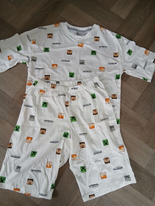 Piżama dwuczęśniowa chłopięca Minecraft .roz 134/140 H&M. Nowa bez metki.