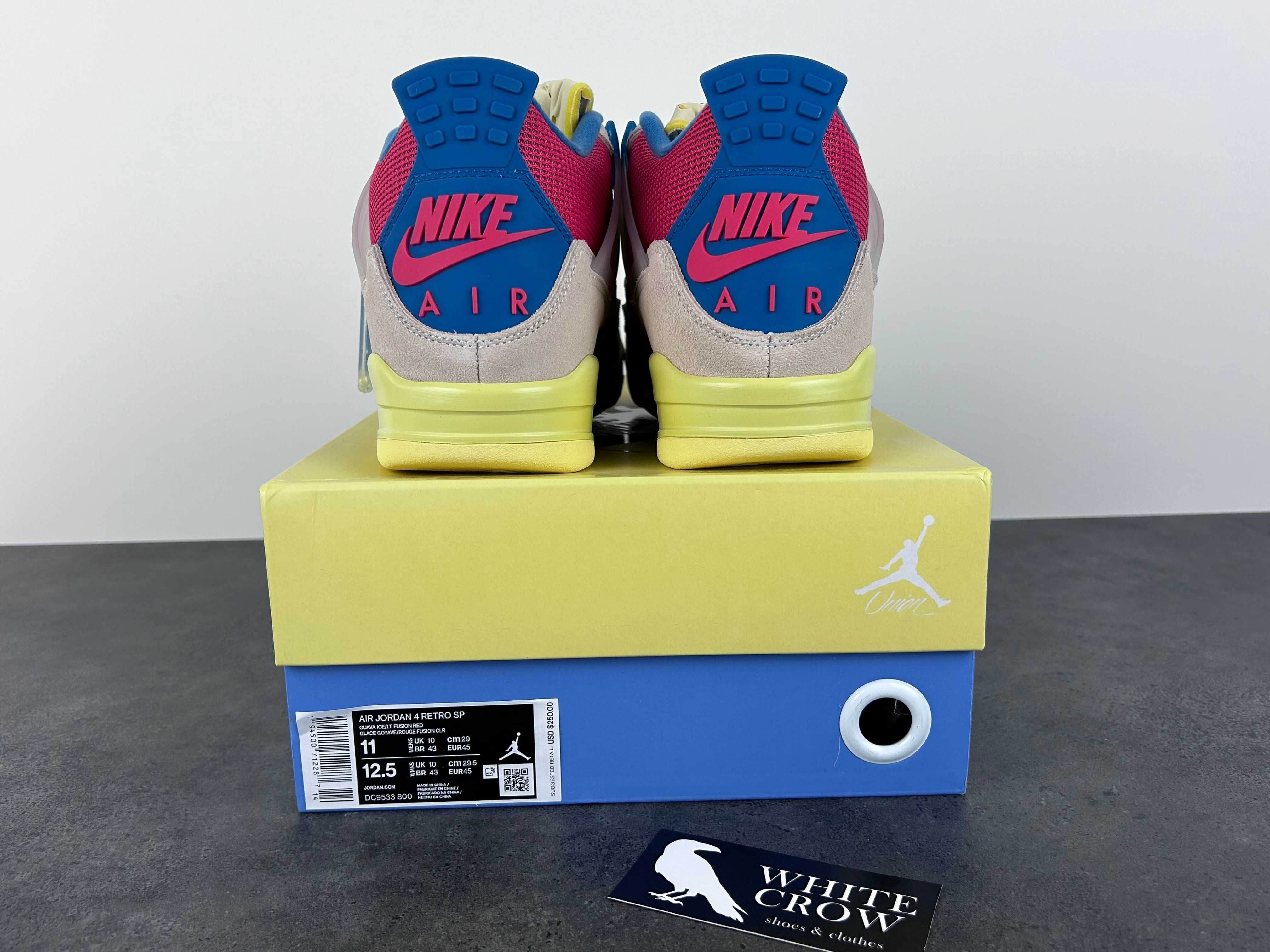 Nike Air Jordan 4 Retro Union Guava Ice UK 10 US 11 EUR 45 Nike Air Jordan 4 Retro Union Guava Ice UK 10 US 11 EUR 45