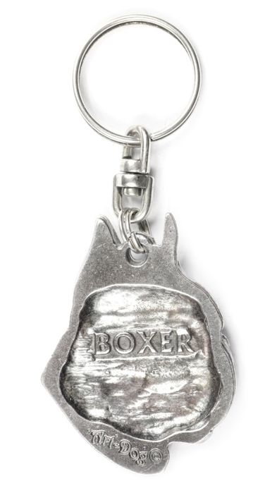 Bokser brelok do kluczy posrebrzany Art-Dog